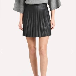 Cupcakes and Cashmere Cannes Leather Pleated Skirt